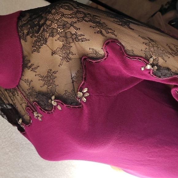 𝅺VENUS Lace Detail Sweater Dress Venus Lace Detail Sweater Dress Venus Lace - Picture 10 of 16